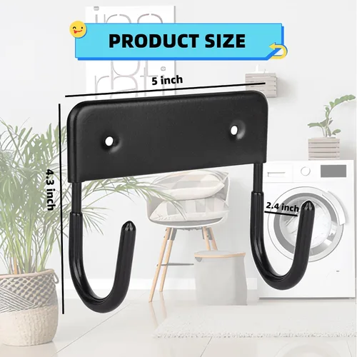 Vista 6 de BiJun Soporte de pared para tabla de planchar, colgador para tabla de planchar con 5 pulgadas de longitud, gancho para tabla de planchar, soporte