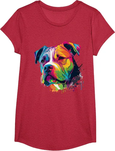 Vista 109 de Colorful American Bulldog American Bully Men Women T-Shirt Asphalt Grey