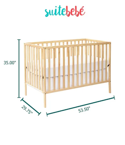 Vista 5 de Suite Bebe Palmer - Cuna convertible 3 en 1, envío rápido, natural