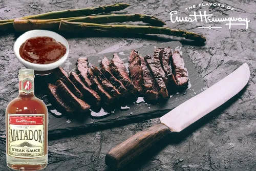 Vista 4 de Sabores de las salsas Ernest Hemingway, salsa de carne Matador, 12 onzas, paquete de 2, sin gluten, sin MSG, sin HFCS