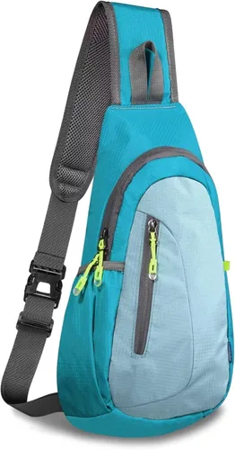 Vista 13 de TITECOUGO Bolso bandolera pequeño, mochila cruzada ligera para hombres y mujeres, bolsa de hombro para deportes y exteriores