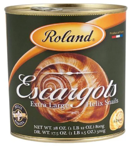 Vista 4 de Roland Escargots, caracoles helix extra grandes, 28 onzas