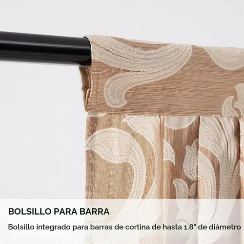 Vista 4 de NAPEARL Cenefa de cascada beige para sala de estar, cortinas de cocina jacquard cenefas y festones, cortinas con festones para ventanas