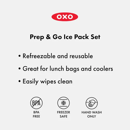 Vista 4 de OXO Juego de bolsas de hielo Good Grips Prep & Go - Azul océano