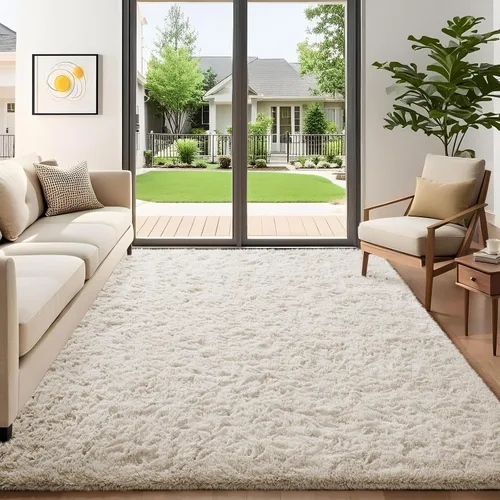 Vista 101 de Ophanie - Alfombras para sala de estar, antideslizante y suave, de felpa grandes y peludas para dormitorio, peludas para niños y niñas, decoración