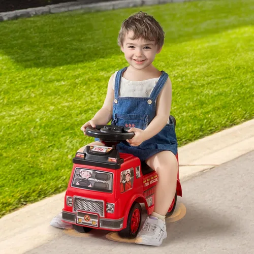 Vista 8 de VEVOR Coche de Paseo con Empuje para Niños Pequeños, Edades 19+ Meses, Coche de Carreras, Juguete de Paseo para Niños Pequeños que Pasa de Sentado a
