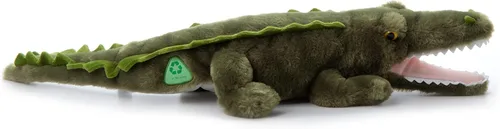 Vista 8 de The Petting Zoo Peluche de cocodrilo, regalos para niños, animales salvajes del zoológico Onez, juguete de peluche de cocodrilo de 22 pulgadas