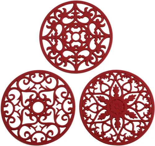 Vista 14 de Salvamanteles de silicona para platos calientes, ollas calientes y almohadillas, protege la encimera de ollas calientes y sartenes que salen