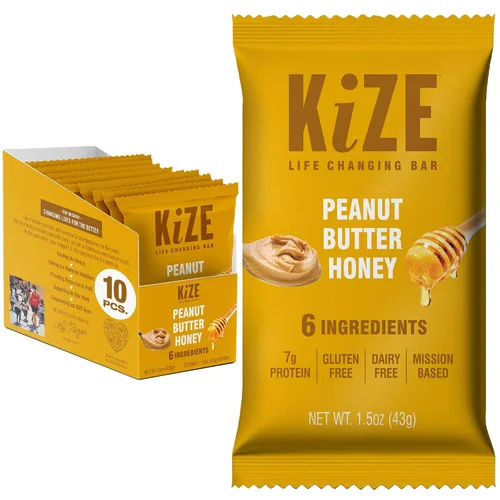 Vista 39 de KiZE Energy Bars - Barras energéticas de reemplazo de comidas con alto contenido de proteínas, a base de mantequilla de almendras, sin gluten, sin