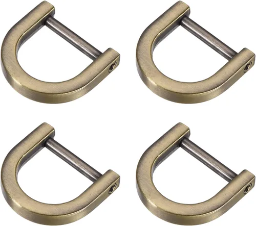 Vista 8 de METALLIXITY Metal D Rings Non-welded D-shaped Ring Buckles for DIY Keychains Card Holders Purse