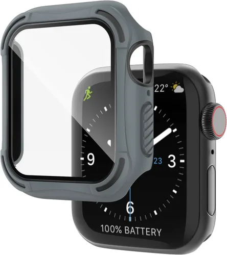 Vista 15 de Recoppa para Funda Resistente Apple Watch 38mm Series 3/2/1 con Protector de Pantalla, Cubierta Protectora a Prueba de Caídas Grado Militar Quattro
