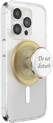 Vista 10 de PopSockets PopTop, agarre adhesivo para teléfono con parte superior intercambiable, esmalte - trébol oro rosa