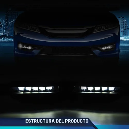 Vista 4 de PIT66 Luz antiniebla para parachoques delantero compatible con Honda Accord