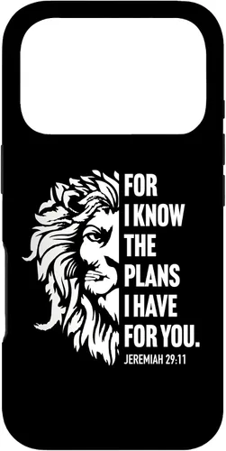 Vista 30 de Jeremiah 29:11 Christian Bible Verse Lion Graphic Case for iPhone 16