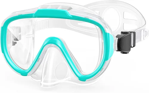 Vista 14 de Gafas de natación para adultos y niños, gafas de natación antivaho con cubierta para la nariz, sin fugas, máscara de buceo de esnórquel transparente