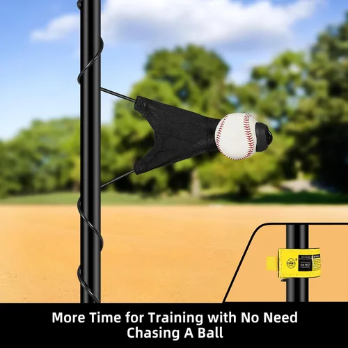 Vista 4 de Entrenador de Swing de Bateo para Béisbol y Sóftbol, Entrenador de Bateo de Béisbol Portátil, Equipo de Entrenamiento Individual para Principiantes