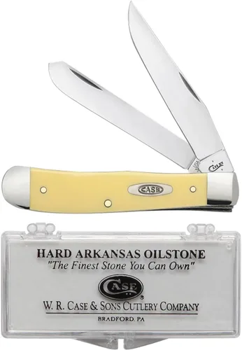 Vista 6 de Case WR XX Trapper - Cuchillo de bolsillo plegable, mango sintético con cuchillas de acero al carbono, 4 1/8 pulgadas cerrado