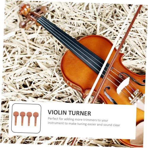 Vista 4 de Toyvian 12pcs Jujube Violin Tuning Pegs Lightweight String Instrument Accessories for Violin Players