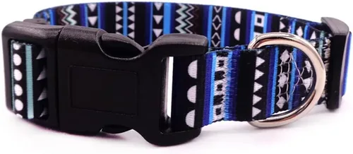Vista 13 de Love Dream Collar de perro resistente con hebilla de liberación rápida ajustable con patrones geométricos florales para perros pequeños, medianos