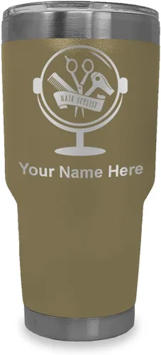 Vista 10 de LaserGram Taza de 20 onzas con aislamiento al vacío, para estilista de cabello, con grabado personalizado incluido (negro) Engraved Gift for Hair