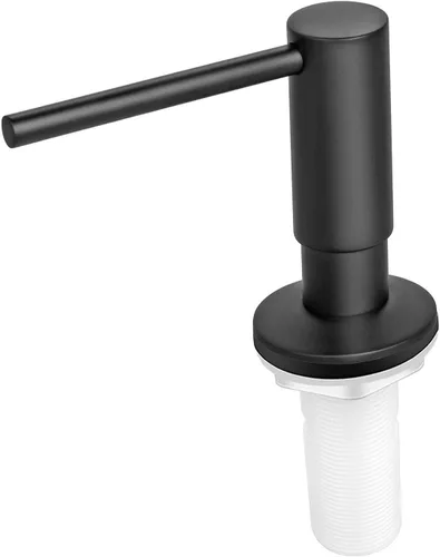 Vista 4 de SAMODRA Dispensador de jabón para fregadero, cabezal de bomba de metal, loción líquida para encimera, cocina, baño, dispensador de jabón con botella