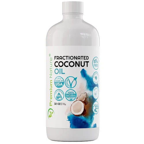 Vista 6 de Aceite de coco fraccionado de 8 onzas, 100% puro, ligero, inodoro e incoloro aceite de coco líquido para piel, cabello, masaje, belleza y mezcla