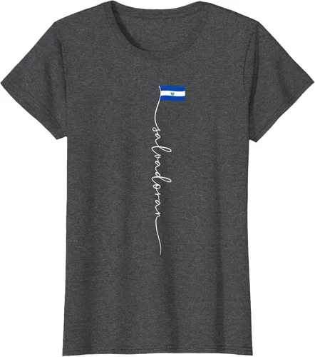 Vista 5 de Camiseta con la bandera salvadoreña de El Salvador
