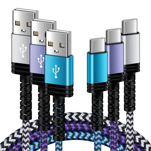 Vista 8 de Cable de carga invisible de 240 W, carga rápida USB C a USB C, cable de carga trenzado para Samsung Galaxy A17/A37/A16/A15/S26