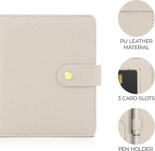 Vista 4 de Hermoso soporte para pasaporte para viajes, bonita funda con soporte para bolígrafo para mantener tus documentos de viaje organizados y seguros