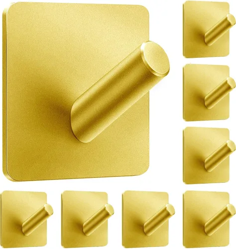 Vista 13 de xdgeLoad Ganchos para toallas de baño, 4 unidades, ganchos de pared resistentes para baños, abrigos, batas, cocina, ganchos autoadhesivos sin Negro