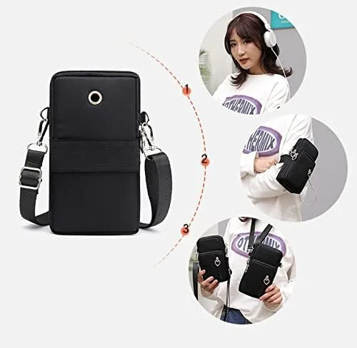 Vista 3 de Bolso bandolera espacioso para iPhone 17 16 Pro Max Samsung Galaxy S25 S24 Ultra A15 A16 A17 (balón)