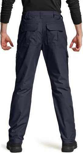 Vista 2 de CQR Pantalones tácticos tipo cargo para hombre tejido ripstop resistentes al agua ligeros EDC para artículos de uso diario para trabajo senderismo