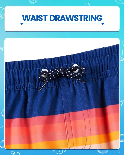 Vista 5 de Angel season Traje de baño para niños pequeños, trajes de baño para niños, trajes de baño de secado rápido para niños, talla 2-10