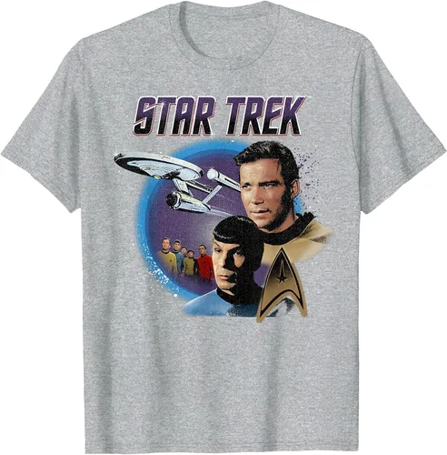 Vista 64 de Star Trek Original Series Vintage Enterprise T-Shirt Baby Blue