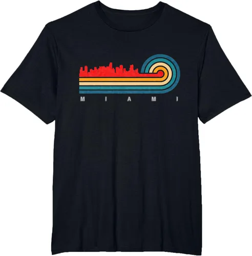 Vista 35 de Camiseta Retro City of Miami Florida, Negro