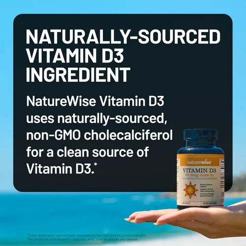 Vista 4 de Cápsulas de gel de vitamina D3 2000iu, de NatureWise, 1, 1