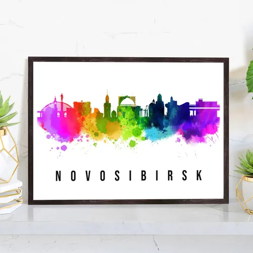 Vista 18 de Pera Print Póster de Rusia, póster de Rusia-Arkhangelsk, ilustración de Rusia Skyline City, póster de horizonte moderno, impresión de paisaje urbano