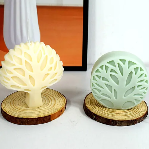 Vista 6 de Moldes de vela de silicona, moldes de silicona 3D para hacer velas, moldes de silicona abstractos simples para fundición de resina epoxi, jabón