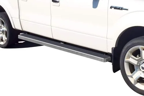Vista 14 de Estribo iBoard para camioneta pickup Ford 2009 a 2014, F150 con cabina SuperCrew, de 4 puertas., Negro Aluminio negro