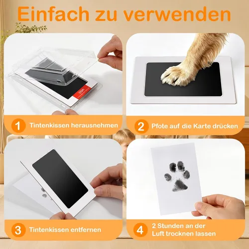Vista 5 de Nabance Kit de huellas para perros y gatos, impresión de patas y nariz