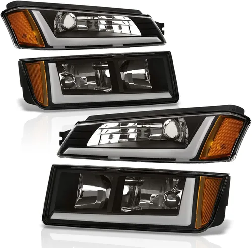 Vista 2 de AJP Distributors Conjunto de Faros Delanteros LED DRL Tube Bar para Conducción + Conjunto de Lámparas de Señal de Parachoques Par