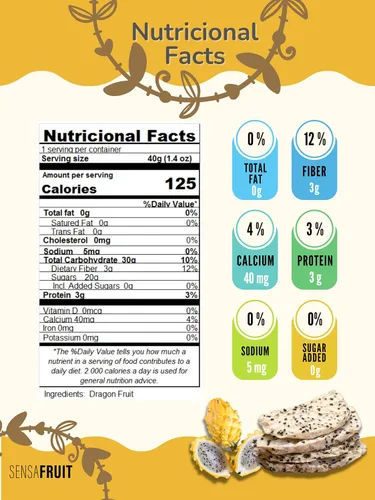Vista 4 de SENSAFRUIT -Fruta de dragón seca 100% natural SIN AZÚCAR AÑADIDO, SIN SULFURED Sin gluten Bocadillo perfecto para tu familia Productores