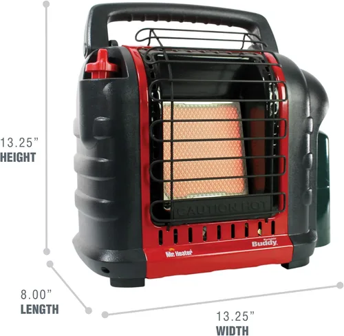 Vista 15 de Radiador portátil Mr. Heater para interiores, color gris, Multi, Negro-rojo, 1