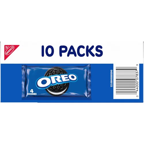 Vista 18 de OREO Galletas de sándwich de chocolate, 40 paquetes de aperitivos (4 galletas por paquete, 4 cajas)