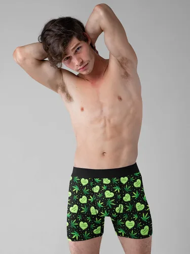 Vista 2 de Calzoncillos tipo bóxer para hombre con lápiz labial Kisses All Over
