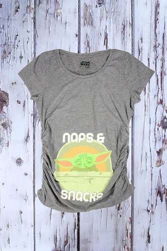 Vista 4 de Mandalorian Child Nap Snacks Baby Yoda - Camiseta de maternidad para mujer