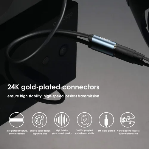 Vista 6 de MillSO Cable de audio de 0.138 in (6.6 pies) macho a macho, cable auxiliar TRS para conector de auriculares, cable auxiliar para cable auxiliar