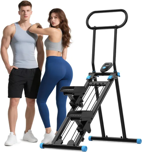Vista 11 de HXD-ERGO Stair Stepper for Home, New Version 6 Adjustable Resistance Vertical Climber Cardio Exercise Machine, Folding Stair Climber for Full Body