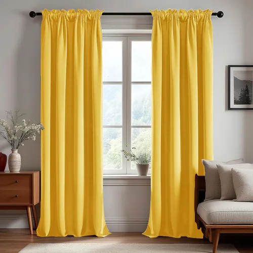 Vista 221 de Deconovo Cortinas opacas, aislamiento térmico, dobladillo para barra, reducción de ruido, certificado Oeko-TEX, cortinas de oscurecimiento