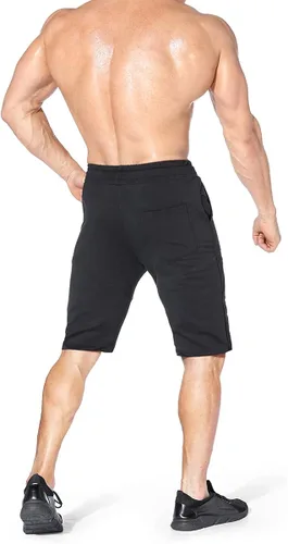 Vista 4 de BROKIG Pantalones cortos de malla para hombre, pantalones cortos de culturismo para gimnasio, corte delgado, elásticos, para entrenamiento, correr